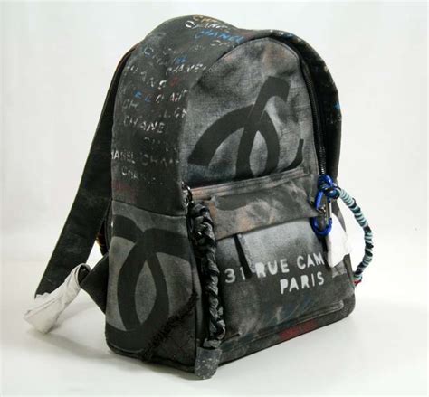 chanel graffiti art school|Chanel graffiti backpack.